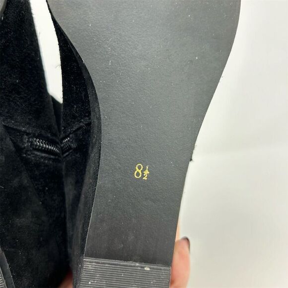 Seychelles Women's Black Suede Ankle Booties Size 8.5 Casual Wedge Fall - Picture 9 of 13